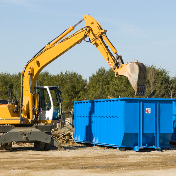 what size residential dumpster rentals are available in Friendship